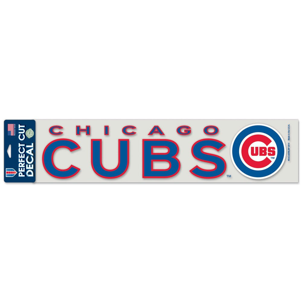 CHICAGO CUBS 4X17 PERFECT CUT DECAL - Pro Jersey Sports
