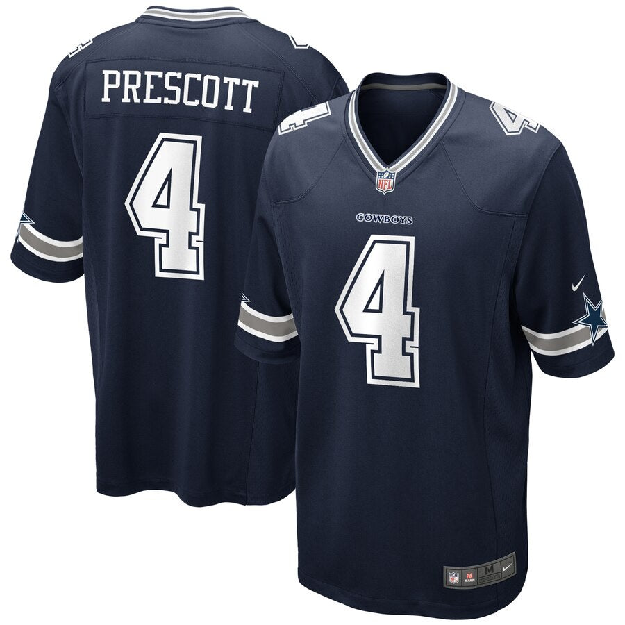 Men's Dallas Cowboys Dak Prescott Nike Navy Game Jersey - Pro Jersey Sports