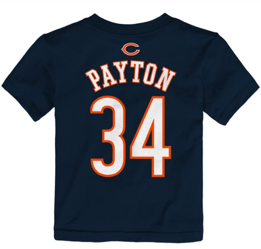 Child Walter Payton Chicago Bears Mainliner Player Name and Number Shirt By Outerstuff