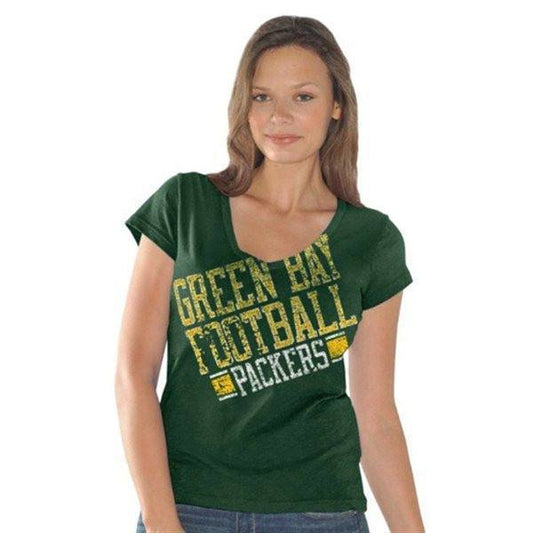 Women's Green Bay Packers Fanfare V-Neck T-Shirt