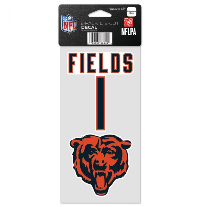 Chicago Bears Justin Fields 2- Pack Perfect Cut Decals By Wincraft