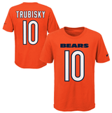 Youth Chicago Bears Mitchell Trubisky Nike Orange Player Game Team Name & Number T-Shirt - Pro Jersey Sports
