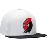 Men's Portland Trail Blazers 2 Tone White/Black Mitchell & Ness Snapback Hat - Pro Jersey Sports