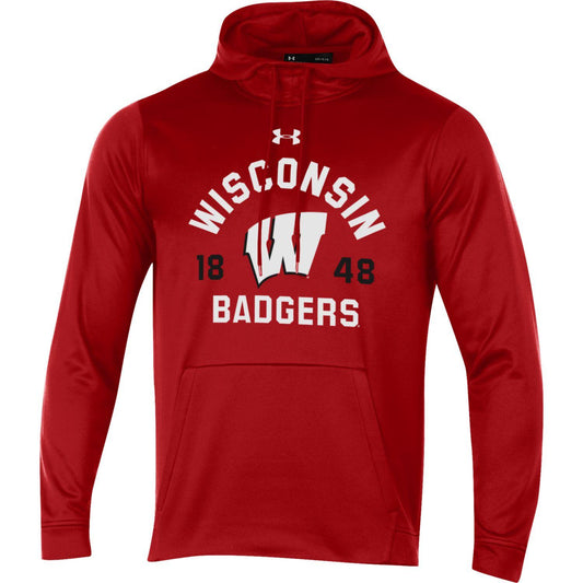 Men's Wisconsin Badgers Under Armour Armourfleece Red Hoodie