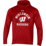 Men's Wisconsin Badgers Under Armour Armourfleece Red Hoodie - Pro Jersey Sports