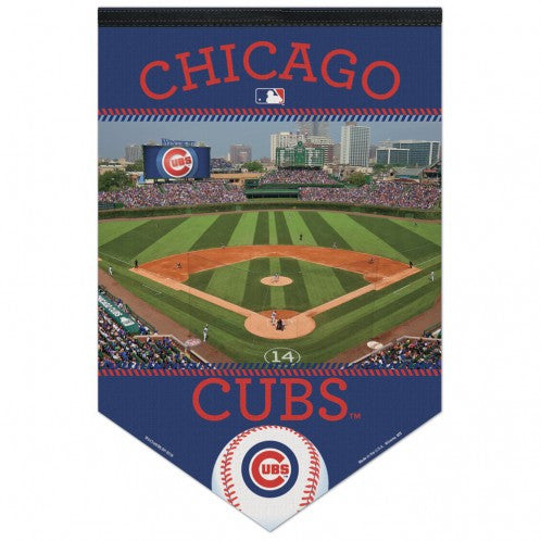 Chicago Cubs Stadium MLB Premium Felt Banner 17" x 26" - Pro Jersey Sports