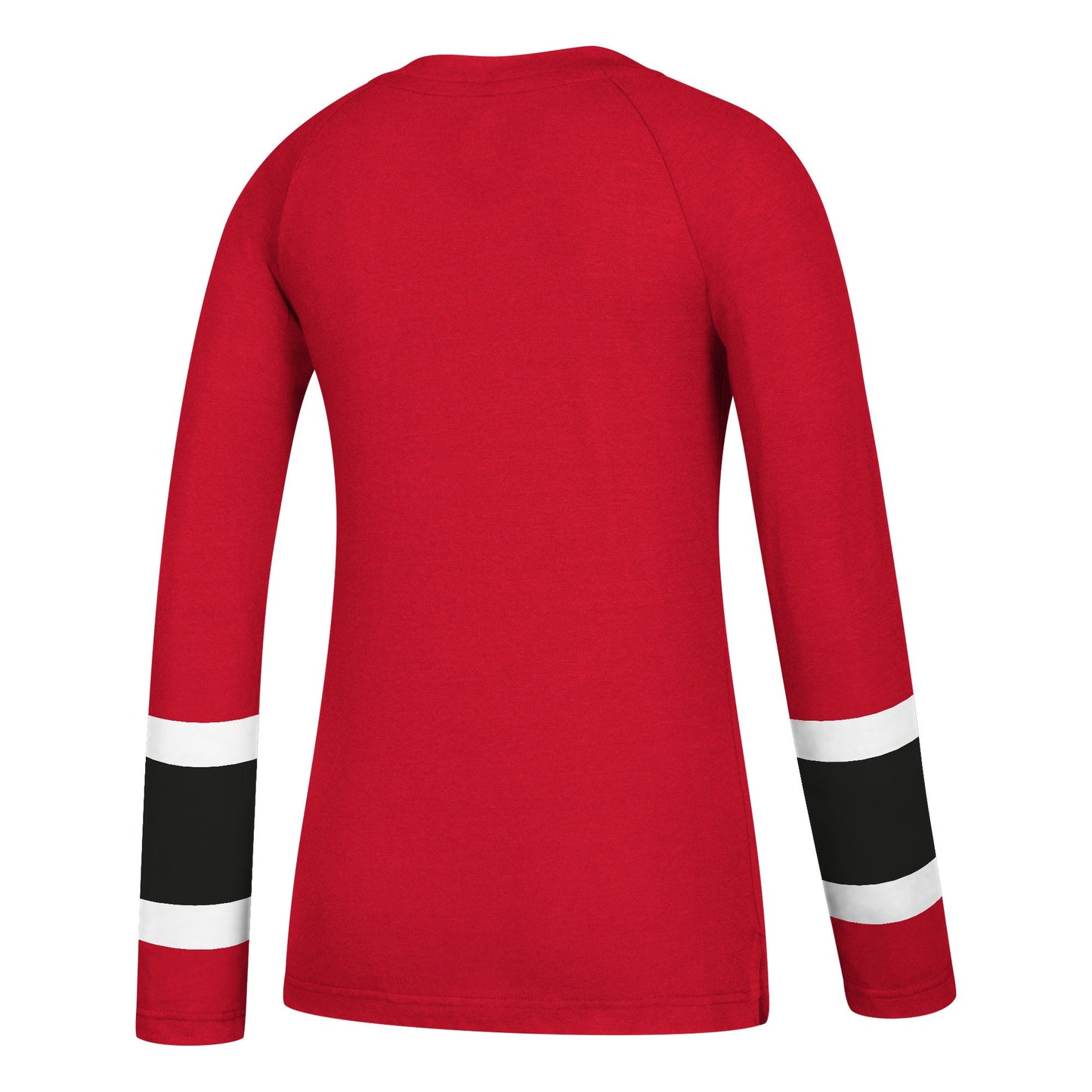 Women’s Chicago Blackhawks adidas Red Long Sleeve Henley Tee