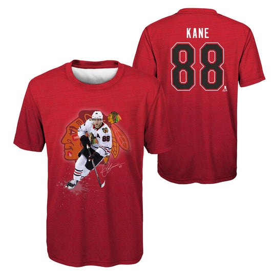 Youth Patrick Kane Sublimated Player Action Performance Tee