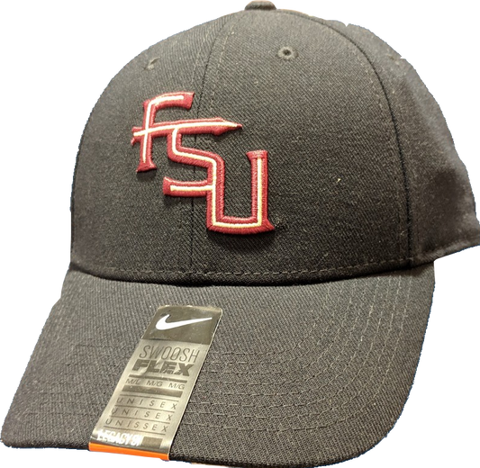 Nike Florida State Seminoles Black Swoosh Flex Performance Hat