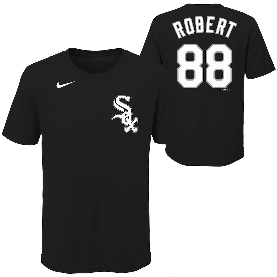 Youth Luis Robert Chicago White Sox Nike Black Name & Number T-Shirt