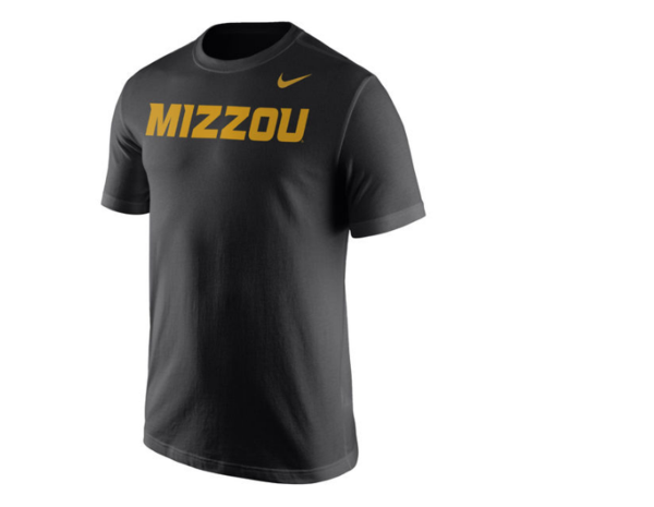 Men's Missouri Tigers Black Wordmark Short Sleeve Nike Tee