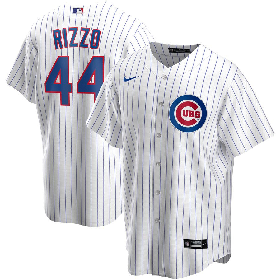 NIKE Men's Anthony Rizzo Chicago Cubs Premium Twill White Home Replica Jersey