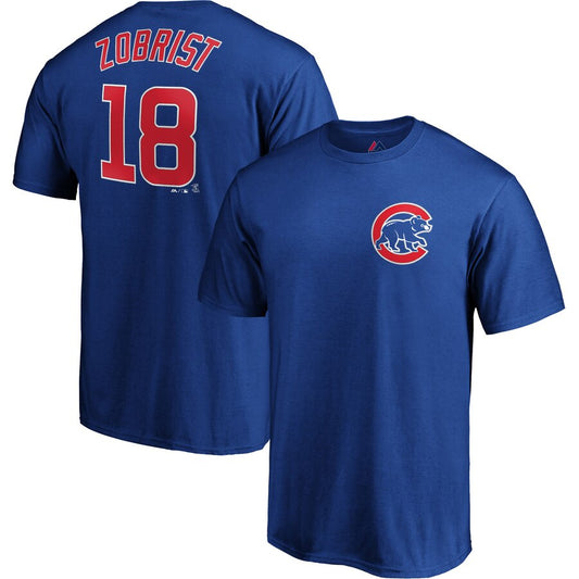 Youth Chicago Cubs Ben Zobrist Majestic Royal Official Player Name & Number T-Shirt