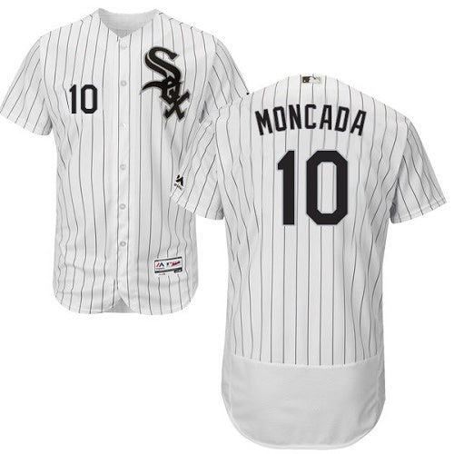 Chicago White Sox Yoan Moncada Majestic Home White Flexbase Authentic Collection Player Jersey
