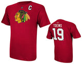 Men's Chicago Blackhawks Jonathan Toews Red Premium Name & Number T-Shirt - Pro Jersey Sports