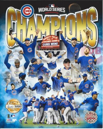 Chicago Cubs 2016 World Series Champions Limited Edition to 500 Photo (Size: 12X24)