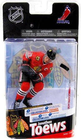 McFarlane NHL Series 24 Jonathan Toews Chicago Blackhawks Collector Level Silver Chase Figure Red Jersey - Pro Jersey Sports