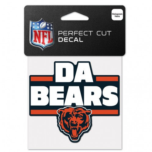 Chicago Bears "DA BEARS" Perfect Cut 4X4 Decal By Wincraft