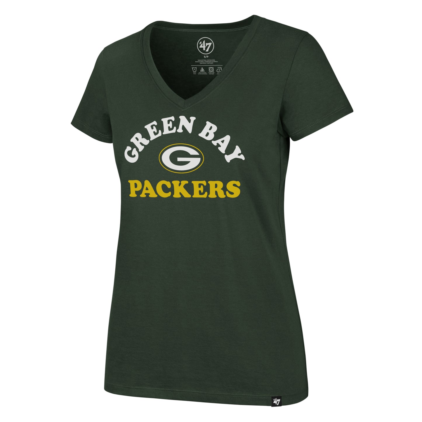 Women's Green Bay Packers NFL Cooper Arch Ultra V-Neck Tee By ’47 Brand