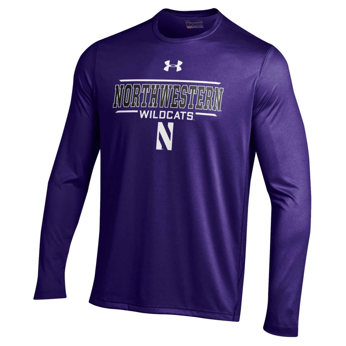 Men's NCAA Northwestern Wildcats Heatgear Purple Long Sleeve Tech Tee