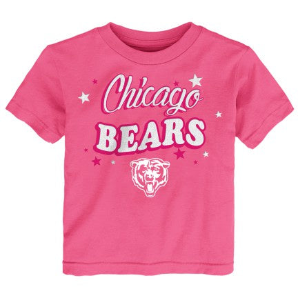 Toddler Chicago Bears Girls My Team Pink Short Sleeve Tee