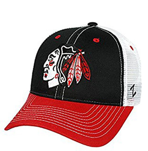 Chicago Blackhawks Staple Trucker Adjustable Hat By Zephyr