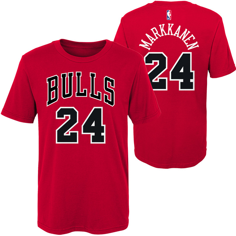 Youth Lauri Markkanen Chicago Bulls Name And Number Tee