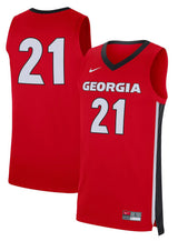 Men's Georgia Bulldogs Nike Replica #21 Basketball Jersey -Red - Pro Jersey Sports
