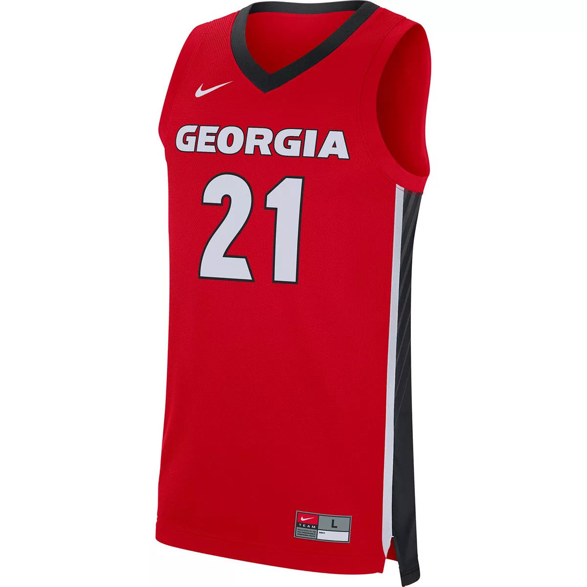 Men's Georgia Bulldogs Nike Replica #21 Basketball Jersey -Red