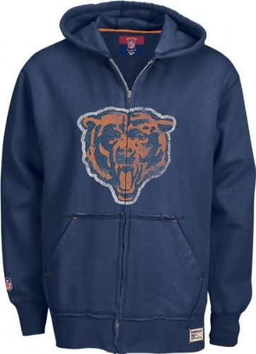 Chicago Bears Youth Distressed Classic Full Zip Hooded Sweatshirt