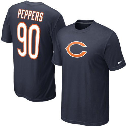 Men's Chicago Bears Julius Peppers Nike Navy Name & Number Player T-Shirt