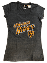 Womens Chicago Bears Cursive Script V-Neck Tee - Pro Jersey Sports