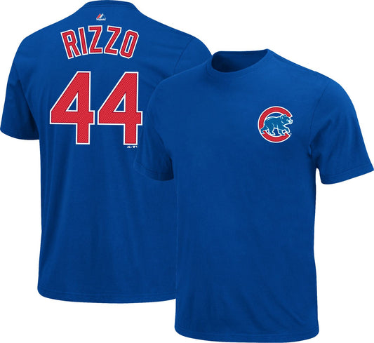 Youth MLB Chicago Cubs Anthony Rizzo Majestic Royal Name & Number T-Shirt