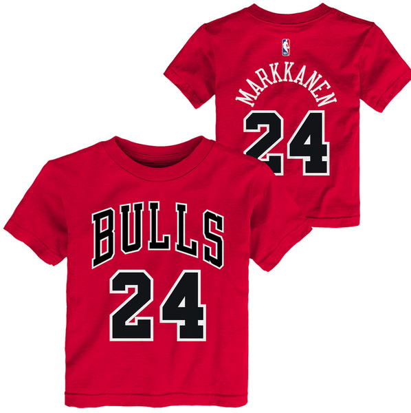 Toddler Lauri Markkanen Chicago Bulls Name And Number Tee By Outerstuff