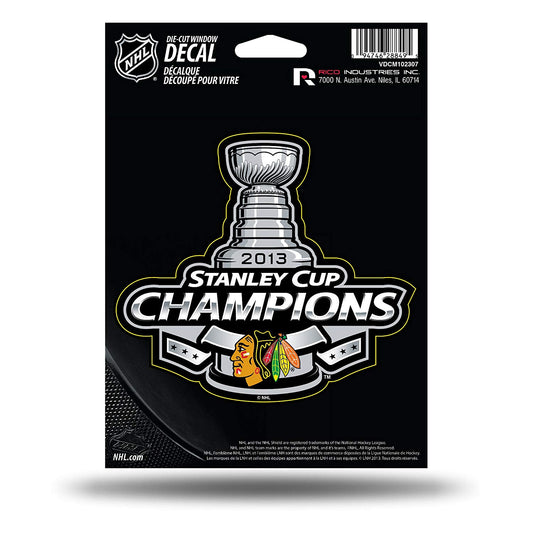 NHL Chicago Blackhawks 2013 Stanley Cup Champions Die Cut Decal