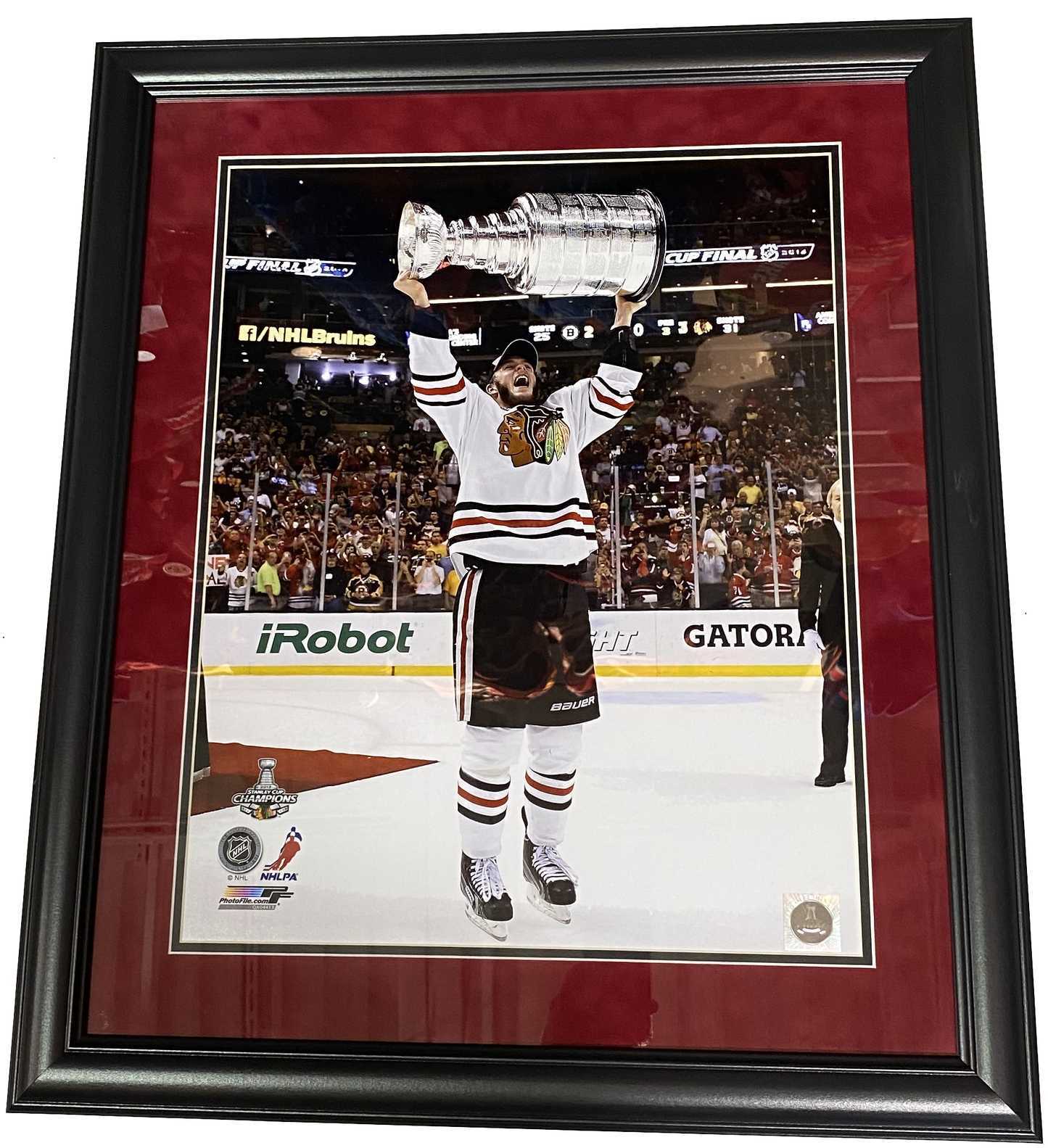 Chicago Blackhawks Jonathan Toews 2013 Stanley Cup 18" x 21" Framed Photo