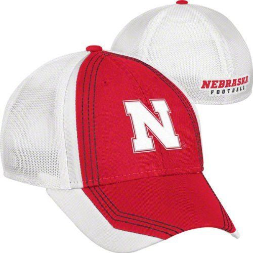 Nebraska Cornhuskers Football NCAA adidas Camp Structured Flex Meshback Hat