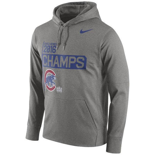 Men's Chicago Cubs Nike Gray 2016 World Series Champions Celebration Performance Hoodie