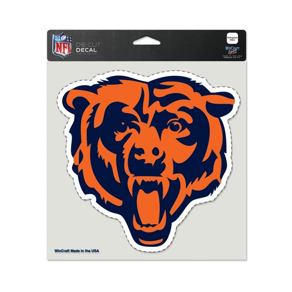 Chicago Bears 8x8 Die Cut Window Cling-full color "Bear" - Pro Jersey Sports