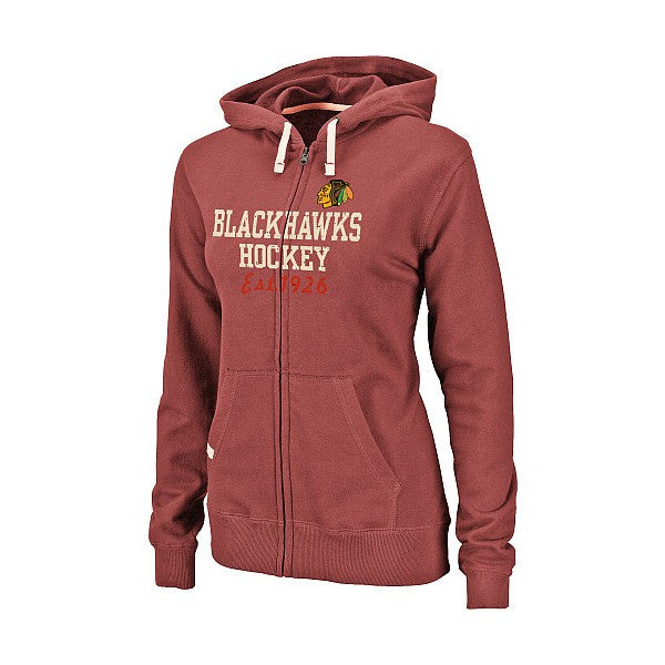Majestic Chicago Blackhawks Women's Lucky Charm Full Zip Hooded Sweatshirt - Pro Jersey Sports