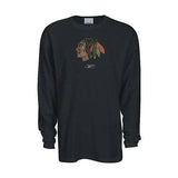 Chicago Blackhawks "Faded Logo" long-sleeve thermal waffle tee - Pro Jersey Sports