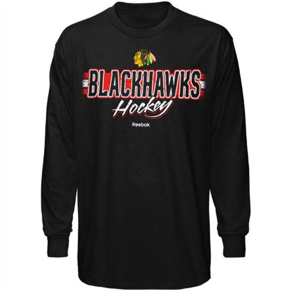 Reebok Chicago Blackhawks Black Allegiance Long Sleeve T-shirt - Pro Jersey Sports
