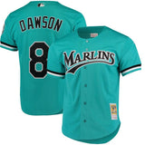 Men's Florida Marlins Andre Dawson 1995 Mitchell & Ness Teal Fashion Cooperstown Collection Mesh Batting Practice Jersey - Pro Jersey Sports