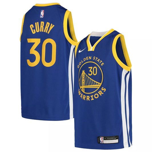 Youth Golden State Warriors Stephen Curry Nike Royal Swingman Icon Jersey