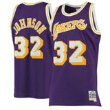 Men's Los Angeles Lakers Magic Johnson Mitchell & Ness Purple 1984-85 Hardwood Classics Swingman Jersey - Pro Jersey Sports