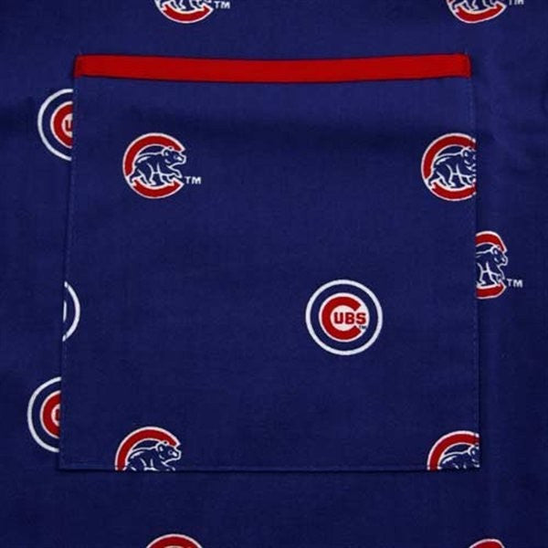 Chicago Cubs Unisex Royal Blue Allover Print Scrub Top - Pro Jersey Sports - 3