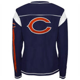 Reebok Chicago Bears Ladies Go Team Thermal Premium Long Sleeve T-Shirt - Navy Blue - Pro Jersey Sports - 2