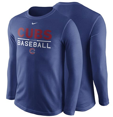 Chicago Cubs Nike Practice Long Sleeve T-Shirt - Royal