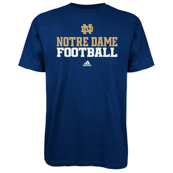 Notre Dame Fighting Irish Navy adidas 2012 Football Mens Practice T-Shirt - Pro Jersey Sports