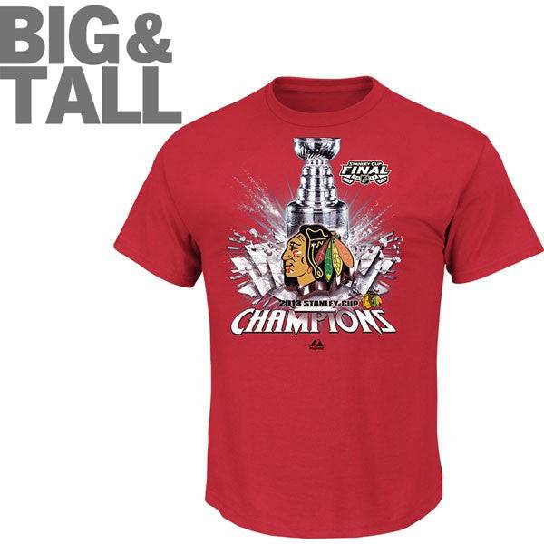 Chicago Blackhawks 2013 Stanley Cup Champions Big & Tall Team Triumph T-Shirt - Pro Jersey Sports
